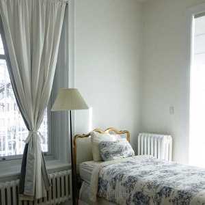 Single Bed in White Bedroom