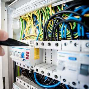 Electrician Poking Wires in Fuseboard