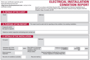 Electrical Installation Condition Report With Empty Fields