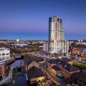 City Shot of Leeds Overlooking Bridgewater Place and River Aire